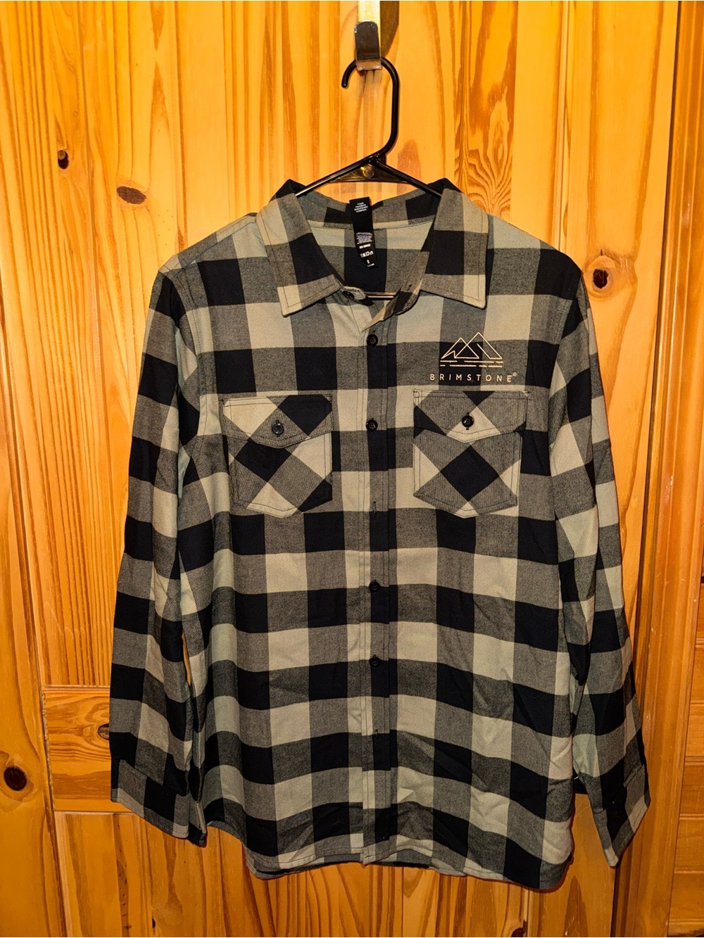 Brimstone Black & Gray Buffalo Plaid Button-Up Shirt